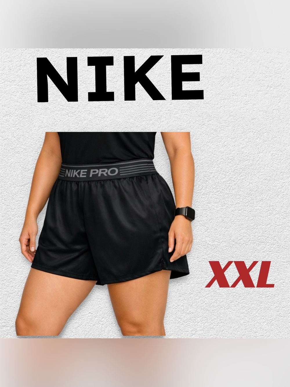 ⬇️🇺🇸👌GUC NIKE | XXL | Black Athletic 2-in-1 Training Shorts*